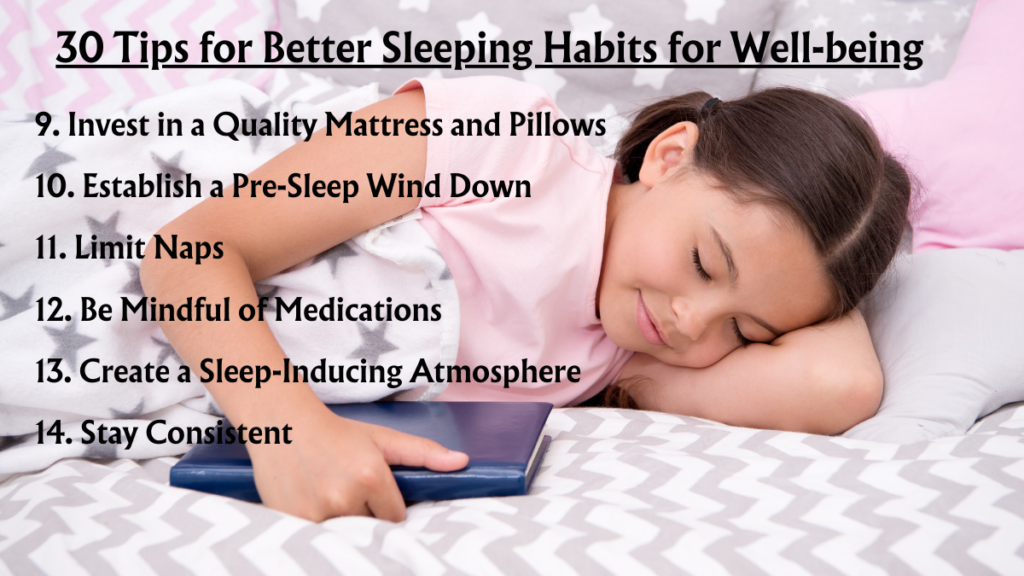 30 Tips for Better Sleeping Habits for Well-being