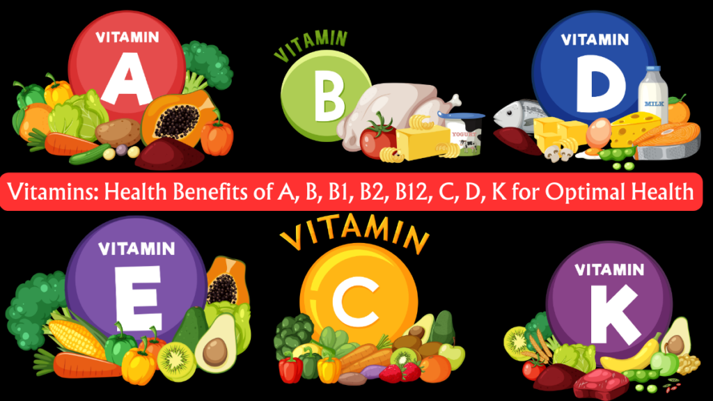 Unlocking the Power of Vitamins: Health Benefits of A, B, B1, B2, B12, C, D, K for Optimal Health