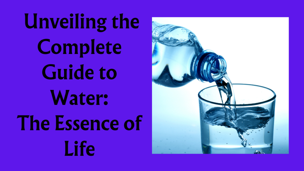 Water: The Essence of Life